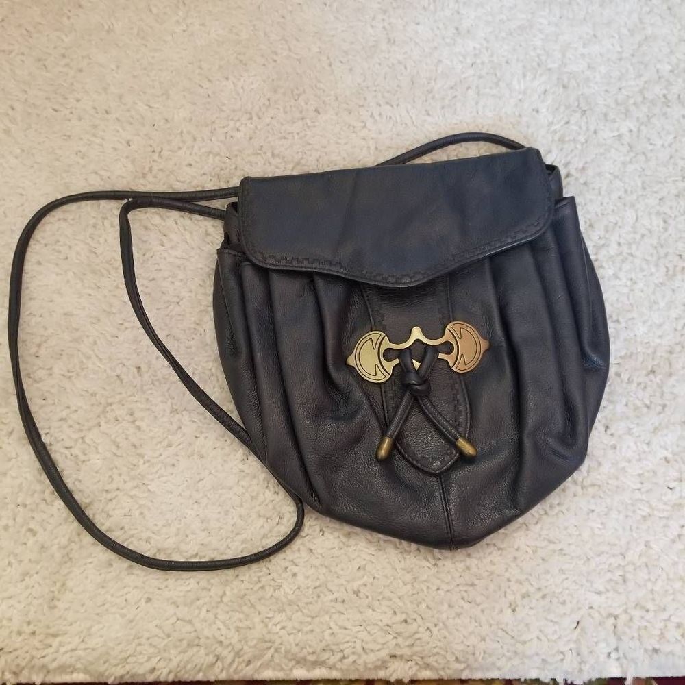 Bechamel Vintage Navy Blue Purse Shoulder Bag